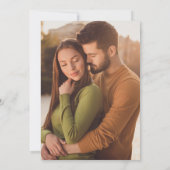 Elegant Monogram Crest Foto Zwart Wit Trouwen Save The Date (Achterkant)