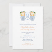 Elegant Monogram Crest Herfst Baby shower Kaart (Voorkant)