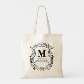 Elegant Monogram Crest  Tote Bag (Achterkant)