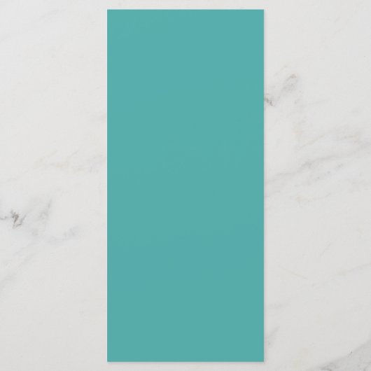 Elegant Monogram Crest Turquoise White Wedding Menu (Achterkant)