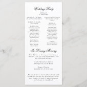 Elegant Monogram Crest Wedding Ceremony Programmakaart (Achterkant)