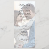 Elegant Monogram Crest Wedding Fotoprogramma Programmakaart (Achterkant)