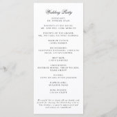 Elegant Monogram Crest Wedding Programmakaart (Achterkant)