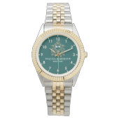 Elegant Monogram Custom Couple names Horloge (Voorkant)