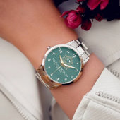 Elegant Monogram Custom Couple names Horloge