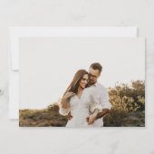 Elegant Monogram Custom Foto Bruiloft Bedankkaart (Achterkant)