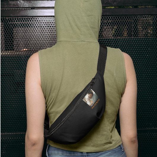 Elegant Monogram Custom Fotonaam Taille Crossbody Heuptasje