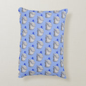 Elegant Monogram Cute Baby Boy Elephants Nursery Accent Kussen (Achterkant (Verticaal))