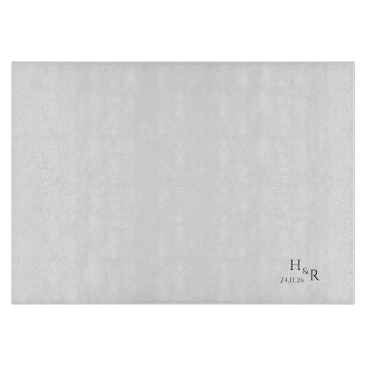 Elegant Monogram Cutting Board Snijplank (Voorkant)