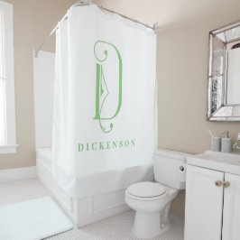 Elegant Monogram D Aangepast Douchegordijn