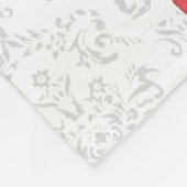 Elegant Monogram Damask Floral Fleece Deken (Hoek)