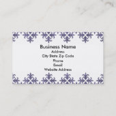 Elegant Monogram Damask Visitekaartjes (Achterkant)