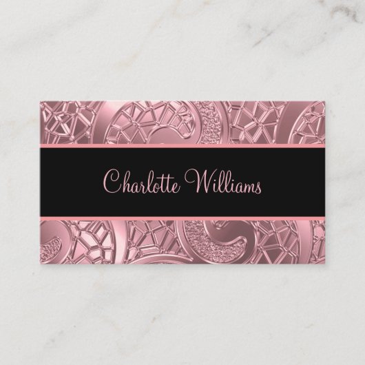 Elegant Monogram Dames Contact Kaarten Visitekaartje (Voorkant)