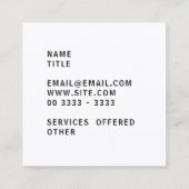 Elegant Monogram Dark Red visitekaartje (Achterkant)