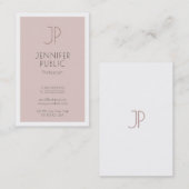 Elegant Monogram Design Beauful Plain Luxe Visitekaartje (Voorkant / Achterkant)