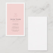 Elegant Monogram Design Clean Plain Luxury Trendy Visitekaartje (Voorkant / Achterkant)