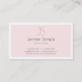Elegant Monogram Design Minimalist Plain Luxury Visitekaartje (Achterkant)