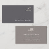 Elegant Monogram Design Modern Plain Luxury Trendy Visitekaartje (Voorkant / Achterkant)