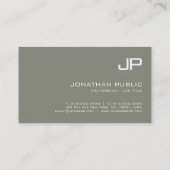Elegant Monogram Design Modern Plain Professional Visitekaartje (Achterkant)