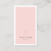 Elegant Monogram Design Sleek Plain Luxury Trendy Visitekaartje (Voorkant)