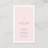 Elegant Monogram Design Strak Gewone Luxe Trendy Visitekaartje (Achterkant)
