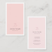 Elegant Monogram Design Strak Gewone Luxe Trendy Visitekaartje (Voorkant / Achterkant)