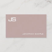 Elegant Monogram Design Trendy Modern Plain Luxe Visitekaartje (Voorkant)