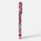 Elegant Monogram Dusky Roos Sparkle Case-Mate iPhone Case (Achterkant / Rechts)