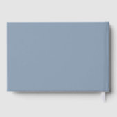 Elegant Monogram Dusty Blue Wedding Gastenboek (Achterkant)