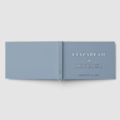 Elegant Monogram Dusty Blue Wedding Gastenboek (Volledig)