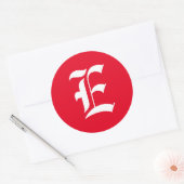 Elegant monogram E Ronde Sticker (Envelop)