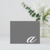 Elegant monogram Een zwart-witte Kaart (Staand voorkant)