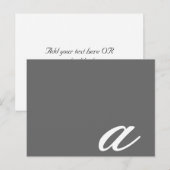 Elegant monogram Een zwart-witte Kaart (Voorkant / Achterkant)