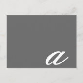 Elegant monogram Een zwart-witte Kaart (Voorkant)