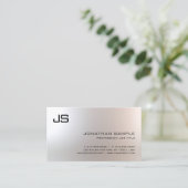 Elegant Monogram Eenvoudig Professioneel Glamour E Visitekaartje (Staand voorkant)