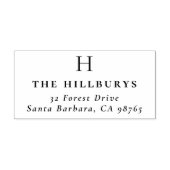 Elegant monogram Eenvoudig retouradres Zelfinktende Stempel (Design)