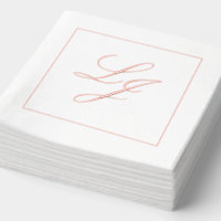Elegant Monogram Eenvoudig Script Trouwen Roos Gou