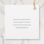 Elegant Monogram Eenvoudige bruiloft Dank u Bedankjes Labels (Achterkant)