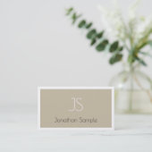 Elegant Monogram elite Design Sleek Plain Luxe Visitekaartje (Staand voorkant)