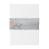 Elegant monogram en Blauwgroen Scallop Beach Wedde Uitnodigingen Wikkel (Achterkant Voorbeeld)