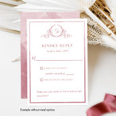 Elegant Monogram en Bourgondische Waterverf RSVP