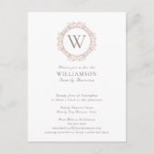 Elegant Monogram Familie Reünie Briefkaart (Voorkant)