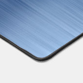 Elegant Monogram Faux Blauw Geborsteld Metallic Bureaumat (Hoek)