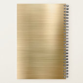 Elegant Monogram Faux Gold Reizen Planner (Achterkant)