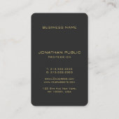 Elegant Monogram Faux Gold Tekst Oceaanmaat Visitekaartje (Achterkant)