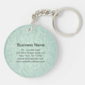 Elegant Monogram Faux Gold Turquoise Damask Floral Sleutelhanger (Achterkant)