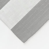 Elegant monogram Faux Silver Gradient Gray Stripes Fleece Deken (Hoek)