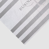 Elegant monogram Faux Silver Gradient Gray Stripes Tissuepapier (Detail)