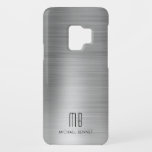 Elegant Monogram Faux Silver Grey Metallic Case-Mate Samsung Galaxy S9 Hoesje<br><div class="desc">Elegant Monogram Faux Silver Grey Metallic Hoesje-Mate Samsung Galaxy S9 Hoesje</div>