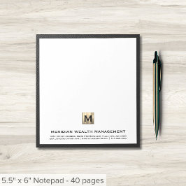 Elegant Monogram Financiële Planner Notitieblok
